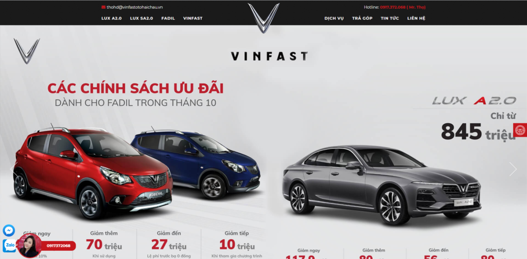 VinFast phát triển website như thế nào?